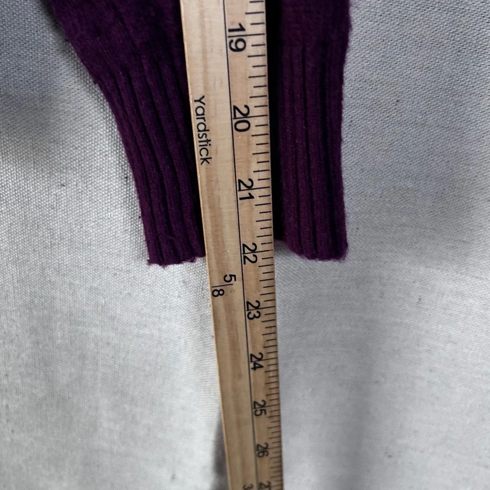 J. Crew Lambswool Blend Raglan Crewneck Sweater Burgundy Maroon Women's Size M - Picture 6 of 7